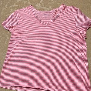 LOFT vintage soft striped vneck tee